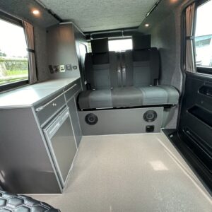 2024.03 VW T6 SWB Full Conversion View of Inside Looking Towards Rear