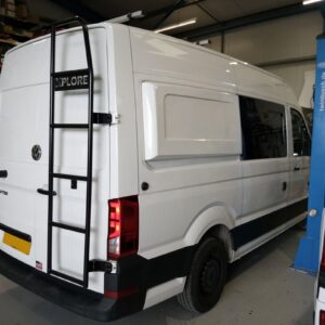 2024.04 VW Crafter MWB 2 Berth Conversion Outside View of Rear of Van