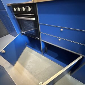 2025.06 Peugeot Boxer L3H2 Conversion Open Cupboards in Kitchen Area